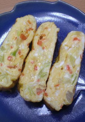 キャベツと人参のチーズ玉子焼き-レシピのメイン写真