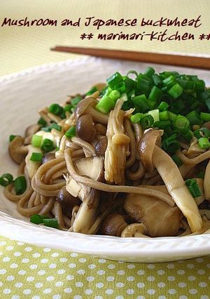 きのこたっぷりバター醤油やきそば（蕎麦）-レシピのメイン写真