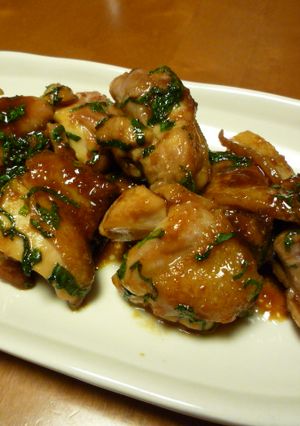 鶏の照り焼き♪大葉と梅干でさっぱり風-レシピのメイン写真
