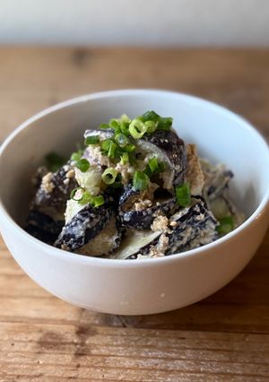 mごまたっぷり♪なすの中華ごまマヨ和え-レシピのメイン写真