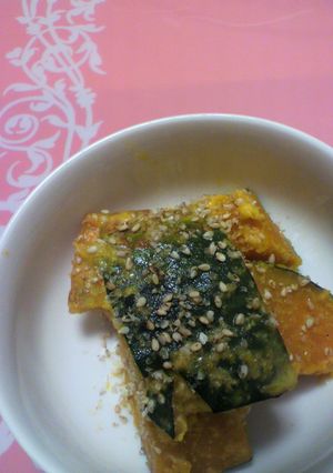 【レンジで簡単】かぼちゃの胡麻マヨ和え☆-レシピのメイン写真