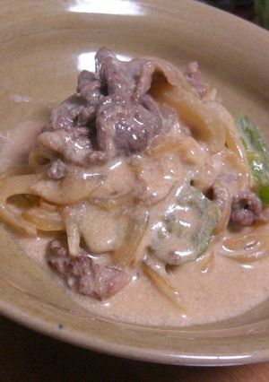 牛肉の味噌ミルク煮♡-レシピのメイン写真