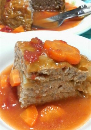 キャベツと豚挽き肉の重ね蒸し煮*トマト味-レシピのメイン写真