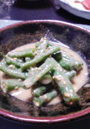 練りゴマで！いんげんの胡麻和え-レシピのメイン写真