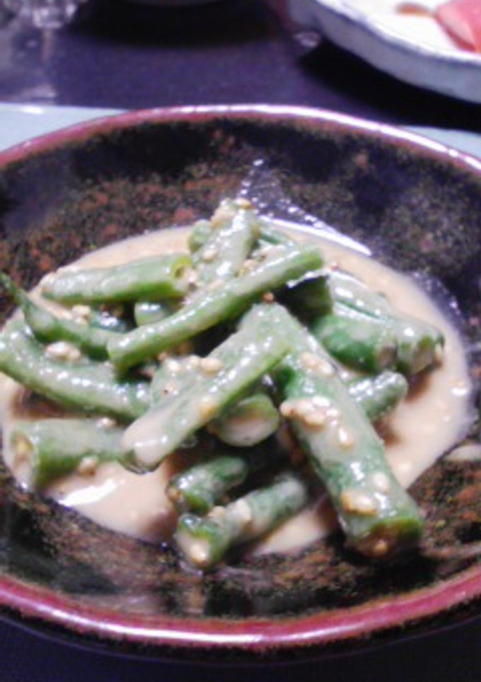 練りゴマで！いんげんの胡麻和え-レシピのメイン写真