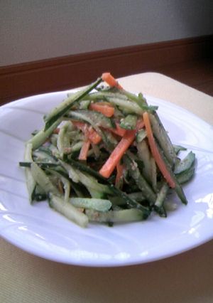 きゅうりとにんじんの胡麻和え-レシピのメイン写真