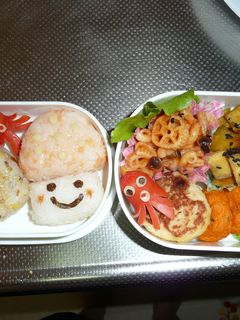 秋☆きのこ・くりちゃんおにぎりキャラ弁-レシピのメイン写真