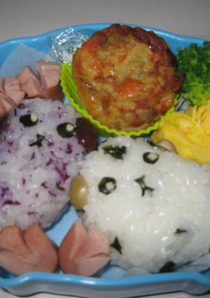 キャラ弁　　かわいい　豆しば　弁当-レシピのメイン写真