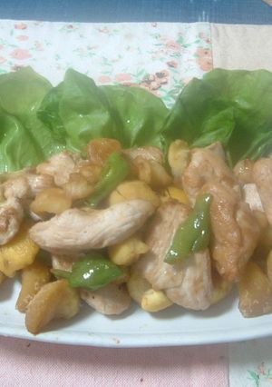 栗と鶏肉の中華いため-レシピのメイン写真