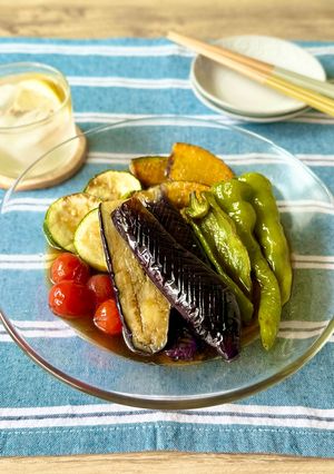 【スライダー袋で簡単】夏野菜の揚げ浸し-レシピのメイン写真
