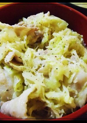 ウチの定番☆豚とキャベツの塩ダレ丼☆-レシピのメイン写真