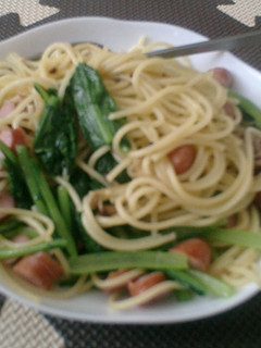 小松菜とソーセージのパスタ-レシピのメイン写真