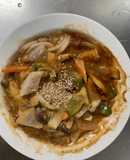 お一人様洋風梅レモン味根菜たっぷり野菜炒
