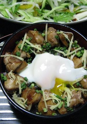 全部有り合わせ★焼き鳥丼温玉のせ♥-レシピのメイン写真