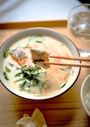 「かす汁の素」を使って冷やし粕汁♪-レシピのメイン写真