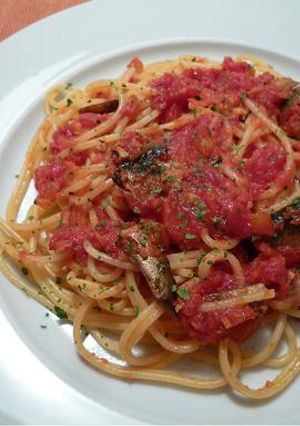 オイルサーディンのトマトソースパスタ-レシピのメイン写真