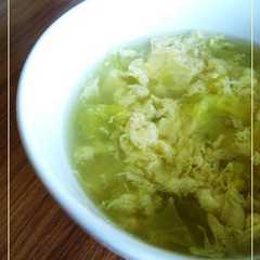 รูปของ 朝ごはんに☆キャベツと卵のスープ
