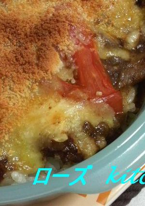 カレーの残りで♪カレーとトマトのドリア♪-レシピのメイン写真