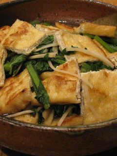 小松菜としょうがと油揚げの煮びたし-レシピのメイン写真