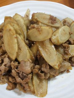 ゴボウと豚肉の甘辛炒め-レシピのメイン写真