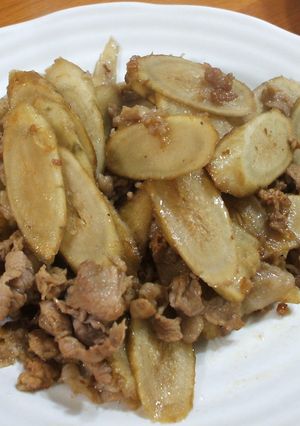 ゴボウと豚肉の甘辛炒め-レシピのメイン写真