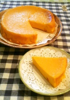 ハロウィンに☆なめらか♪南瓜チーズケーキ-レシピのメイン写真