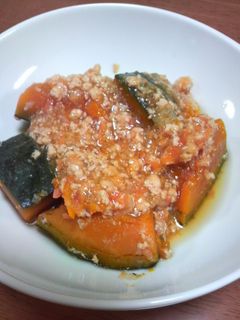 かぼちゃのひき肉あんかけ-レシピのメイン写真
