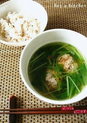 水菜と肉団子のスープ-レシピのメイン写真