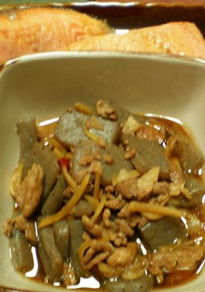こんにゃくと豚肉の炒め煮-レシピのメイン写真