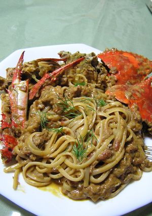 ワタリガニのクリームトマトパスタ-レシピのメイン写真