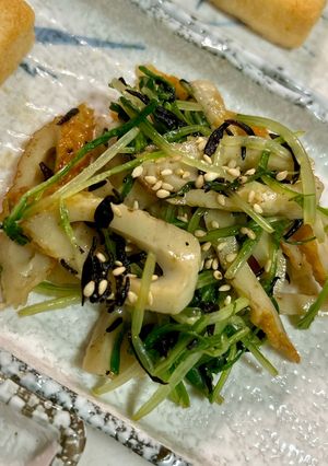 わさび香る水菜とちくわのひじき和え-レシピのメイン写真