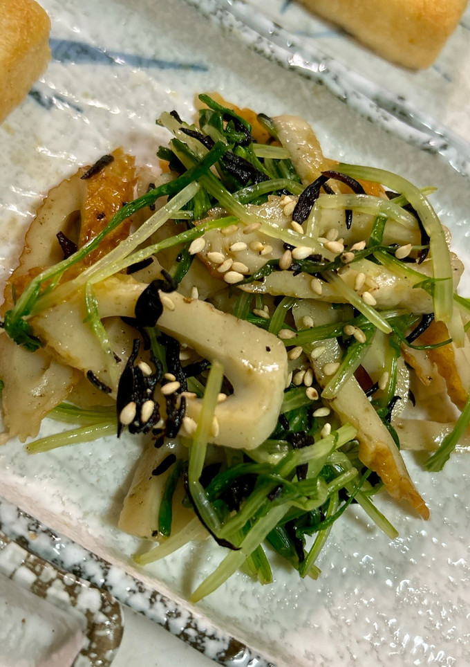 わさび香る水菜とちくわのひじき和え-レシピのメイン写真