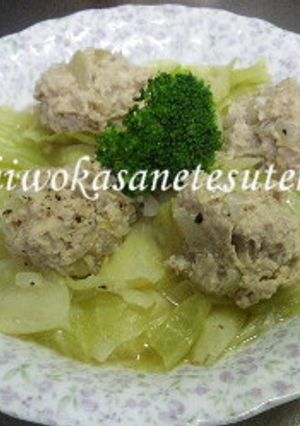 豚肉だんごとキャベツのスープ煮♪-レシピのメイン写真