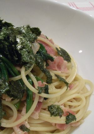 ほうれん草とベーコンの和風パスタ☆-レシピのメイン写真