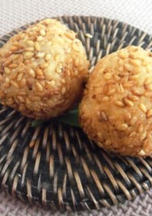 豆腐×白玉粉の胡麻団子-レシピのメイン写真