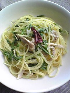 水菜と蒸し鶏のコク旨◎パスタ-レシピのメイン写真