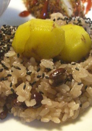 レンジでおこわ第２弾！３０分でお赤飯！！-レシピのメイン写真