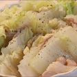白菜と豚バラの、挟み酒蒸し