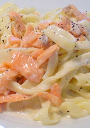 スモークサーモン自家製手打ちスパゲッティ-レシピのメイン写真