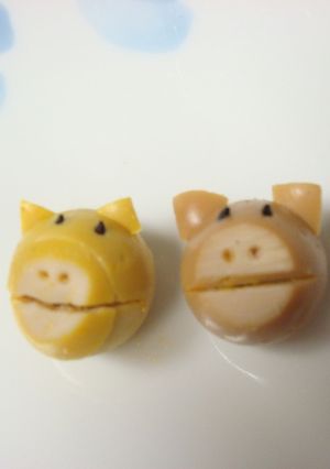 うずら玉子で二匹の子ブタ☆キャラ弁当-レシピのメイン写真