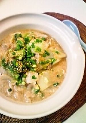 あったか白菜の中華風ごまクリーム雑炊-レシピのメイン写真