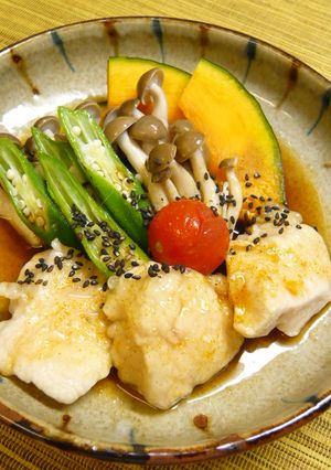 ノンオイル！鶏むね肉カレー風味煮びたし風-レシピのメイン写真