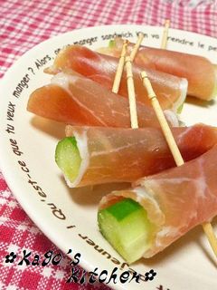 ✿簡単おつまみ✿生ハムdeきゅうり巻き-レシピのメイン写真