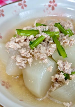 かぶと鶏ミンチのあんかけ風♪-レシピのメイン写真