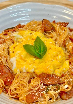とろたまナポリタンそうめん-レシピのメイン写真