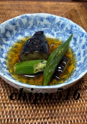 簡単　なすとオクラの揚げ浸し-レシピのメイン写真