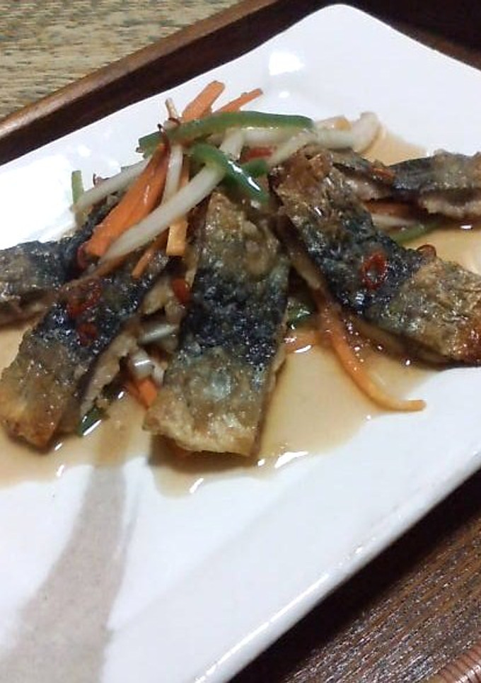 焼き秋刀魚のりんご南蛮漬け-レシピのメイン写真