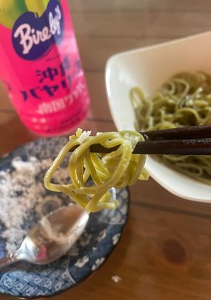 夏の自由研究！海の恵み塩で食べる茶そば-レシピのメイン写真