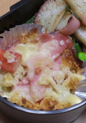 カニカマとハムのガーリックマヨチーズ焼き-レシピのメイン写真