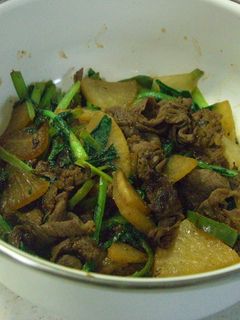 超簡単☆牛肉と大根と青菜の炒め物♪-レシピのメイン写真